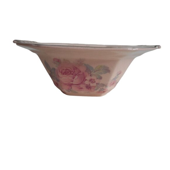 Alice Annglow 1931 Vtg Shabby Cottage Chic rose floral Creamer & Sugar Bowl - Picture 4 of 12